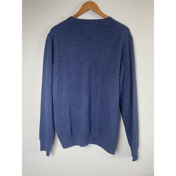 Ethan Pierce 100% 2-Ply Cashmere Navy Blue Sweater Mens XL - Picture 2 of 6